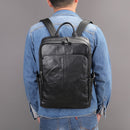 Mochila Masculina de Couro Genuíno Trek