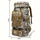 Mochila Tática Impermeável 80L para Acampamento