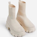 Bota Tratorada Brentwood  Feminina Cano Curto Sem Cadarço