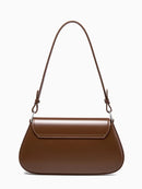 Bolsa Feminina Baguete Tiracolo em Couro com Alça Ajustável - Eléa