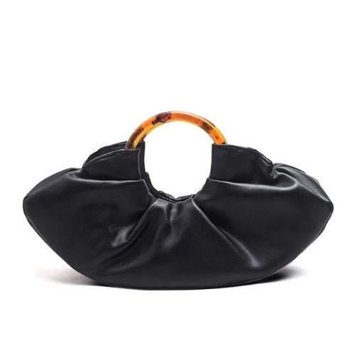 Bolsa de Couro Plissado Lorraine