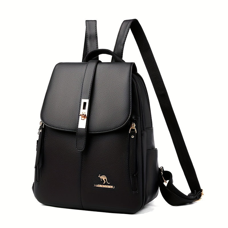 Mochila Feminina de Couro com Fivela - Sophie