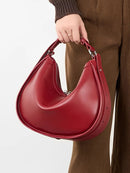 Bolsa Feminina de Ombro Meia Lua em Couro com Alça Ajustável - Camille