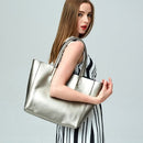 Bolsa Tote de Couro Brilhante Ophélie