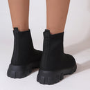 Bota Tratorada Brentwood  Feminina Cano Curto Sem Cadarço