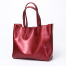 Bolsa Tote de Couro Brilhante Ophélie