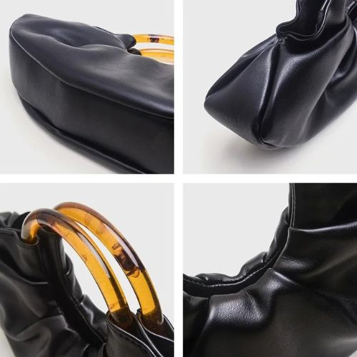 Bolsa de Couro Plissado Lorraine