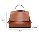 Bolsa de Ombro de Couro Oblíqua Estelle