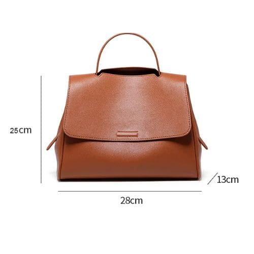 Bolsa de Ombro de Couro Oblíqua Estelle