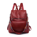 Mochila Feminina De Couro Rain