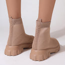 Bota Tratorada Brentwood  Feminina Cano Curto Sem Cadarço