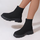 Bota Tratorada Brentwood  Feminina Cano Curto Sem Cadarço