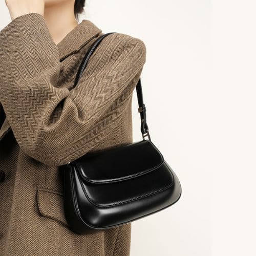 Bolsa de Ombro em Couro Pequena Cécile