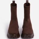 Bota Tratorada Brentwood  Feminina Cano Curto Sem Cadarço