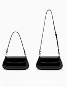 Bolsa Feminina Baguete Tiracolo em Couro com Alça Ajustável - Eléa