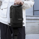 Mochila Transversal Masculina em Couro Italiano