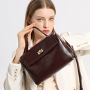 Bolsa de Luxo Top Handle em Couro Genuíno Annelise