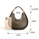 Bolsa de Ombro de Couro Minimalista Eugénie