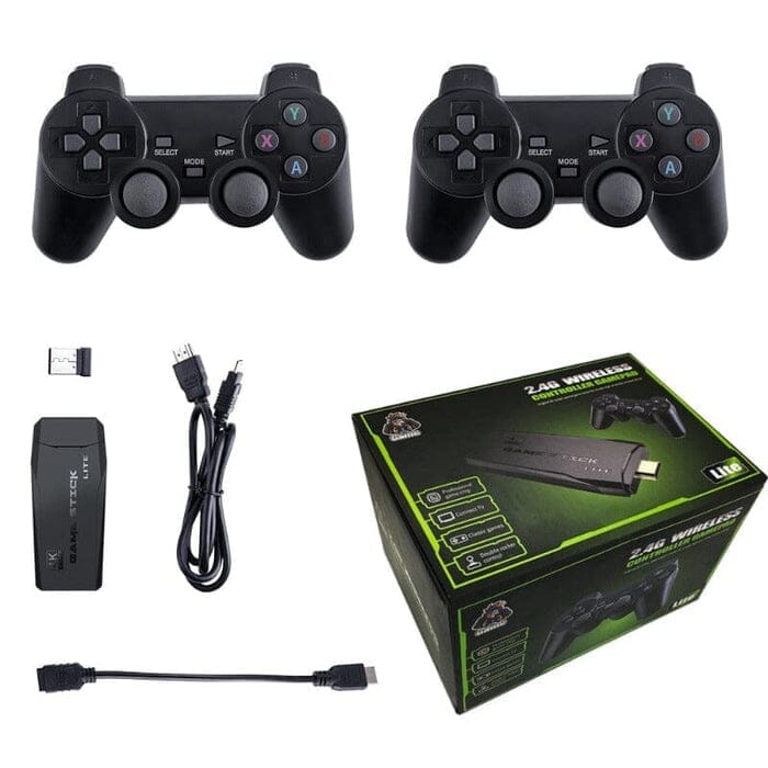 Super Vídeo Game Stick Retrô - 10.000 Jogos 4K, 64GB + 2 Controles