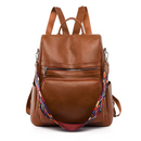 Mochila Feminina De Couro Rain