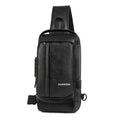 Mochila Transversal Masculina em Couro Italiano
