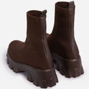 Bota Tratorada Brentwood  Feminina Cano Curto Sem Cadarço