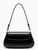 Bolsa Feminina Baguete Tiracolo em Couro com Alça Ajustável - Eléa