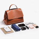 Bolsa de Ombro de Couro Oblíqua Estelle