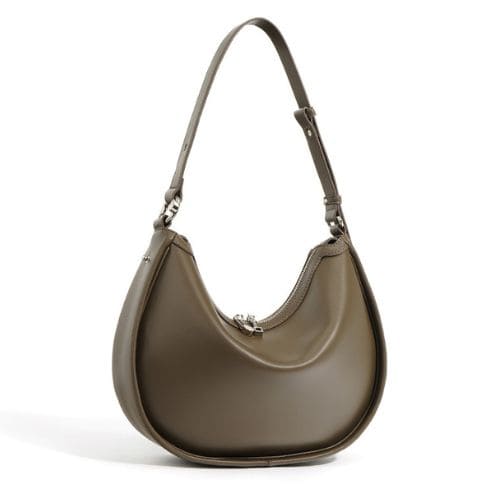 Bolsa de Ombro de Couro Minimalista Eugénie