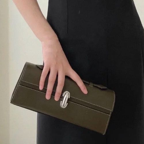 Bolsa de Couro Retangular Clarisse