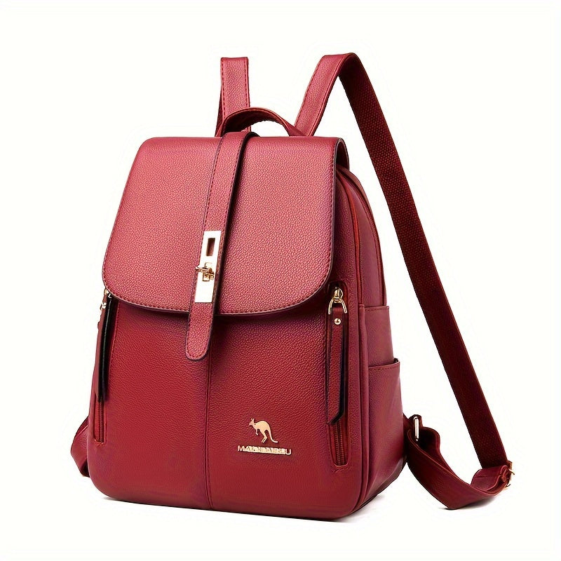 Mochila Feminina de Couro com Fivela - Sophie