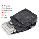 Mochila Masculina de Couro Genuíno Trek